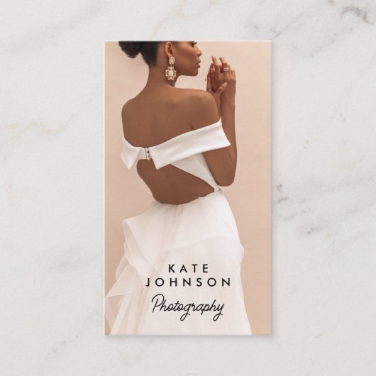 フルモダンスタイリッシュフォトシンプル写真 名刺 (正面)