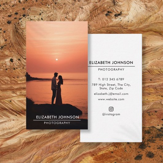 フルモダンフォト写真ミニマリスト 名刺