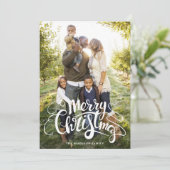 フルモダンフォト金ゴールド雪の結晶メッセージ シーズンカード (スタンド正面)