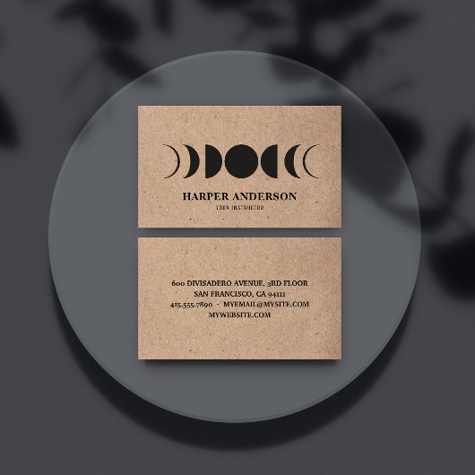 フルモダンムーンヨガインストラクタープロフェッショナル 名刺