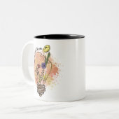 フルライフ開花ワイルドフラワー引用文 ツートーンマグカップ (正面左)