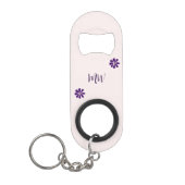 フルライフ開花 – 紫色の花 キーホルダー栓抜き (正面)