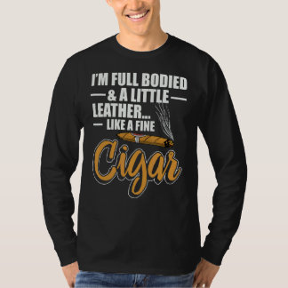 フルリーのボディと良いCigのような小さな革 Tシャツ