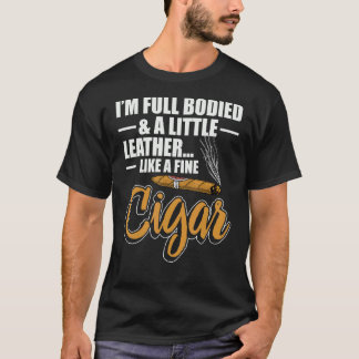 フルリーのボディと良いCigのような小さな革 Tシャツ