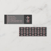 フルーアのハートの王冠-ピンク スキニー名刺 (正面/裏面)