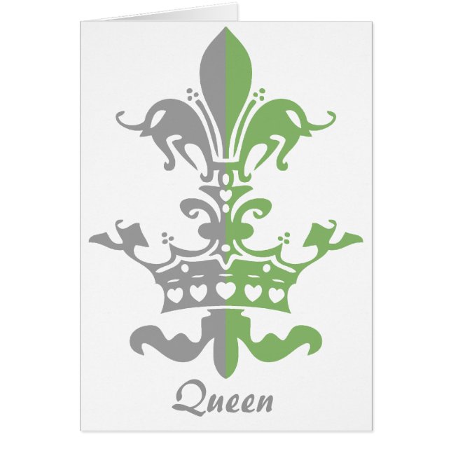 フルーアのハートの王冠-緑 (正面)