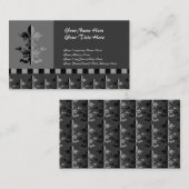 フルーアのハートの王冠-黒 名刺 (正面/裏面)