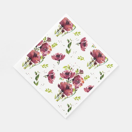 フルーアウォーターフローラ紙ナプキンズ スタンダードランチョンナプキン (角)