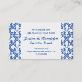 フルーアエレガントデライズエグゼクティブブルーアンドホワイト 名刺 (正面)