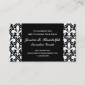 フルーアクラシックデライスエグゼクティブブラックアンドホワイト 名刺 (正面)