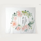 フルーアジョリーかわいらしフローラブライダル背景 タペストリー (正面(横))