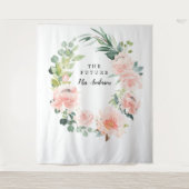 フルーアジョリーかわいらしフローラブライダル背景 タペストリー (正面)