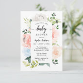 フルーアジョリーかわいらしフローラベビーシャワー招待状 招待状 (スタンド正面)