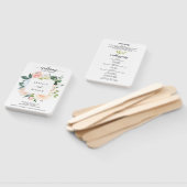 フルーアジョリーウォーターカラーフローラ結婚式 プログラムファン ハンドファン (組立なし)