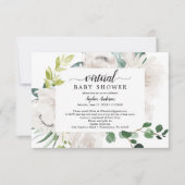 フルーアジョリーフローラバーチャル赤ちゃんシャワー招待状 招待状 (正面)