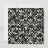 フルーアディライスダマスク – ブラック結婚式招待状 招待状 (裏面)