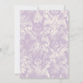 フルーアディライスダマスク – 薄紫結婚式招待状 招待状 (裏面)