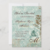 フルーアディリーズダマスク – ブライダルシャワー招待 招待状 (正面)