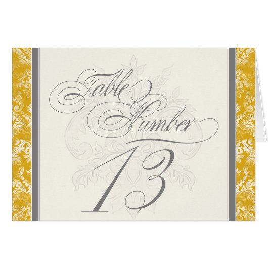 フルーアディリーズダマスマスタードテーブル番号13カード (正面横)