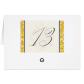 フルーアディリーズダマスマスタードテーブル番号13カード (裏面横)