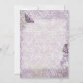 フルーアディLys Damask - 結婚's Thank You Notes 招待状 (裏面)