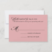 フルーアデパリエッフェルタワーRSVP | ピンク 出欠カード (裏面)