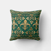 フルーアデリスオーナメントエメラルドグリーン クッション (裏面)