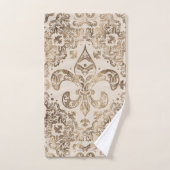 フルーアデリスオーナメントパステル金ゴールド バスタオルセット (ハンドタオル)