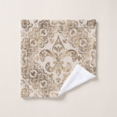 フルーアデリスオーナメントパステル金ゴールド バスタオルセット (ウォッシュタオル)