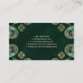 フルーアデリスオーナメントマラカイトと金ゴールド 名刺 (裏面)