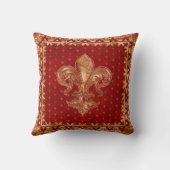 フルーアデリスオーナメントラグジュアリーレッド クッション (裏面)