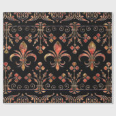 フルーアデリスオーナメントレッド大理石 ラッピングペーパー (フラット)