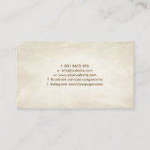 フルーアデリスオーナメントヴィンテージ金ゴールド 名刺 (裏面)