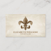 フルーアデリスオーナメントヴィンテージ金ゴールド 名刺 (正面)
