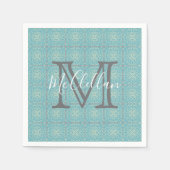 フルーアデリスオールドワールドヴィンテージタイルナプキンズ スタンダードカクテルナプキン (正面)