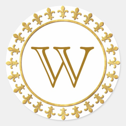 フルーアデリスカスタマイズ可能モノグラム ラウンドシール (正面)