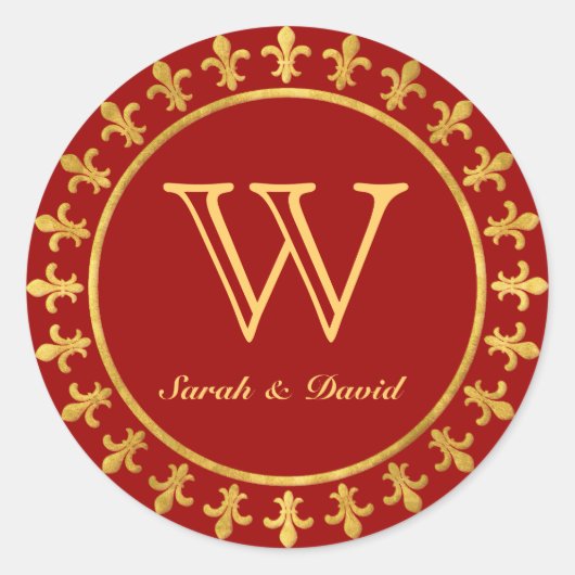 フルーアデリスカスタマイズ可能モノグラム ラウンドシール (正面)