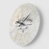 フルーアデリスカフェヴィンテージプラスター ラージ壁時計 (傾斜)