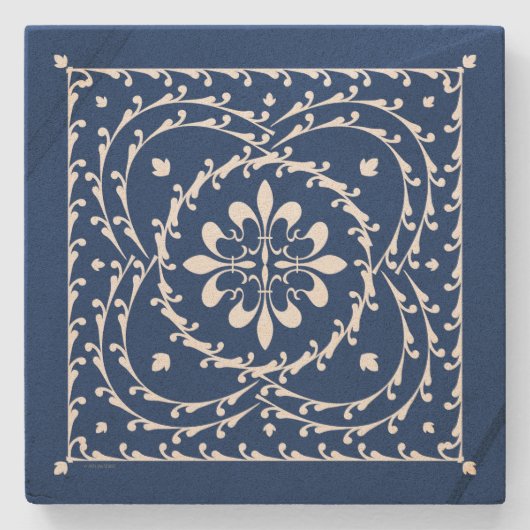 フルーアデリスクローバーストーンコースター ストーンコースター (正面)