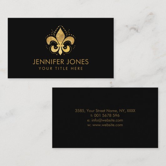 フルーアデリスゴールデンエンボス 名刺