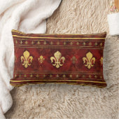 フルーアデリスレッドマーブルアンド金ゴールド ランバークッション (ブランケット)