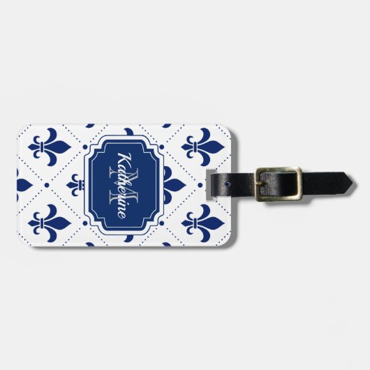 フルーアデリス模様 ラゲッジタグ (正面横)