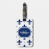 フルーアデリス模様 ラゲッジタグ (裏面縦)