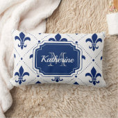 フルーアデリス模様 ランバークッション (ブランケット)