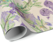 フルーアデリス模様 – 水彩虹彩 ラッピングペーパー (ロールコーナー)