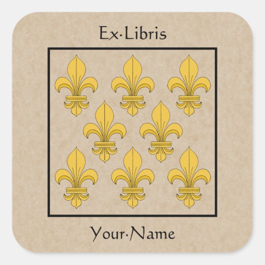 フルーアデリス蔵書票 スクエアシール (正面)