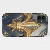 フルーアデリス革ルックプリントケース Case-Mate iPhoneケース (裏面(横))