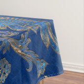 フルーアデリス高級オーナメント – 青大理石 テーブルクロス (インサイチュ)