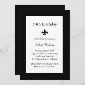 フルーアデリス50番目の誕生日招待状 招待状 (正面/裏面)