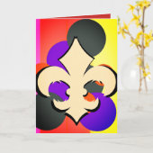 フルーアデリス5"x7"グリーティングカード カード (黄色い花)